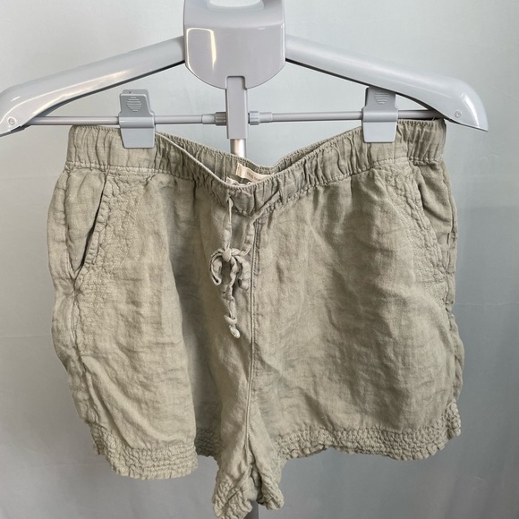 C&C California Casual Linen Shorts green size large - Picture 1 of 4
